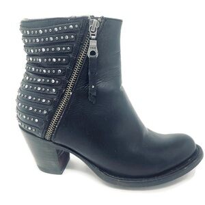 Denver Boots Lady Gabriel Boho Western Mexican Leather Black Boots, Size…